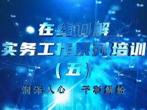 在线调解实务工作系列培训（第五期）-润泽人心 平和解纷